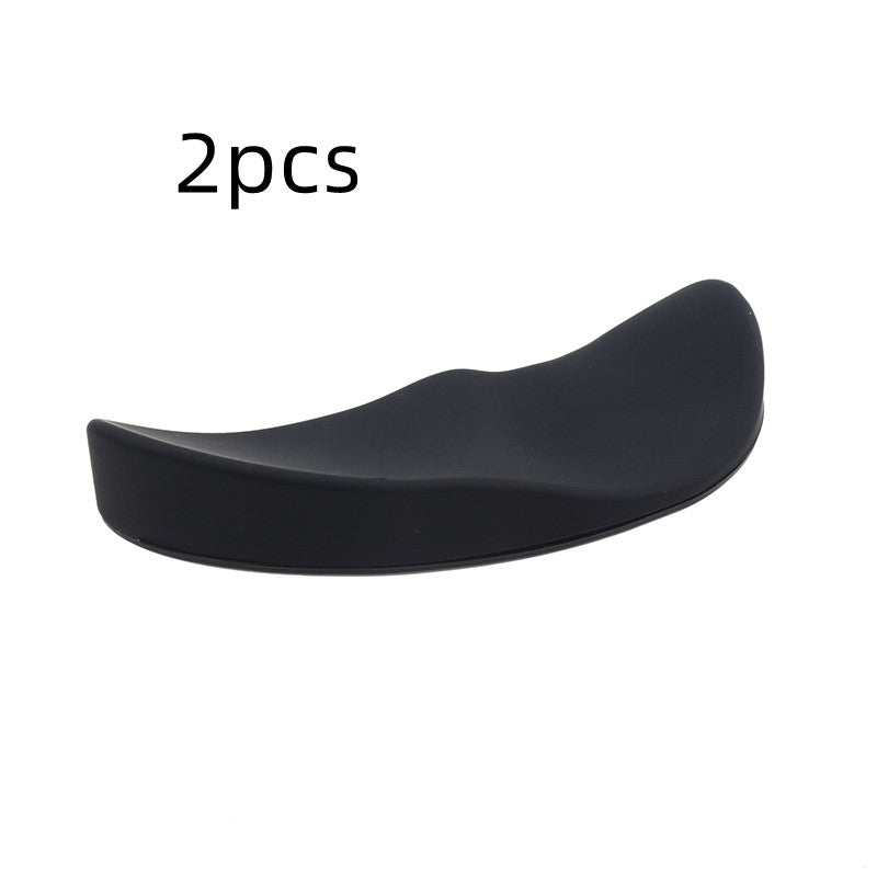 Ergonomic mouse wrist rest, black curved gel support pad